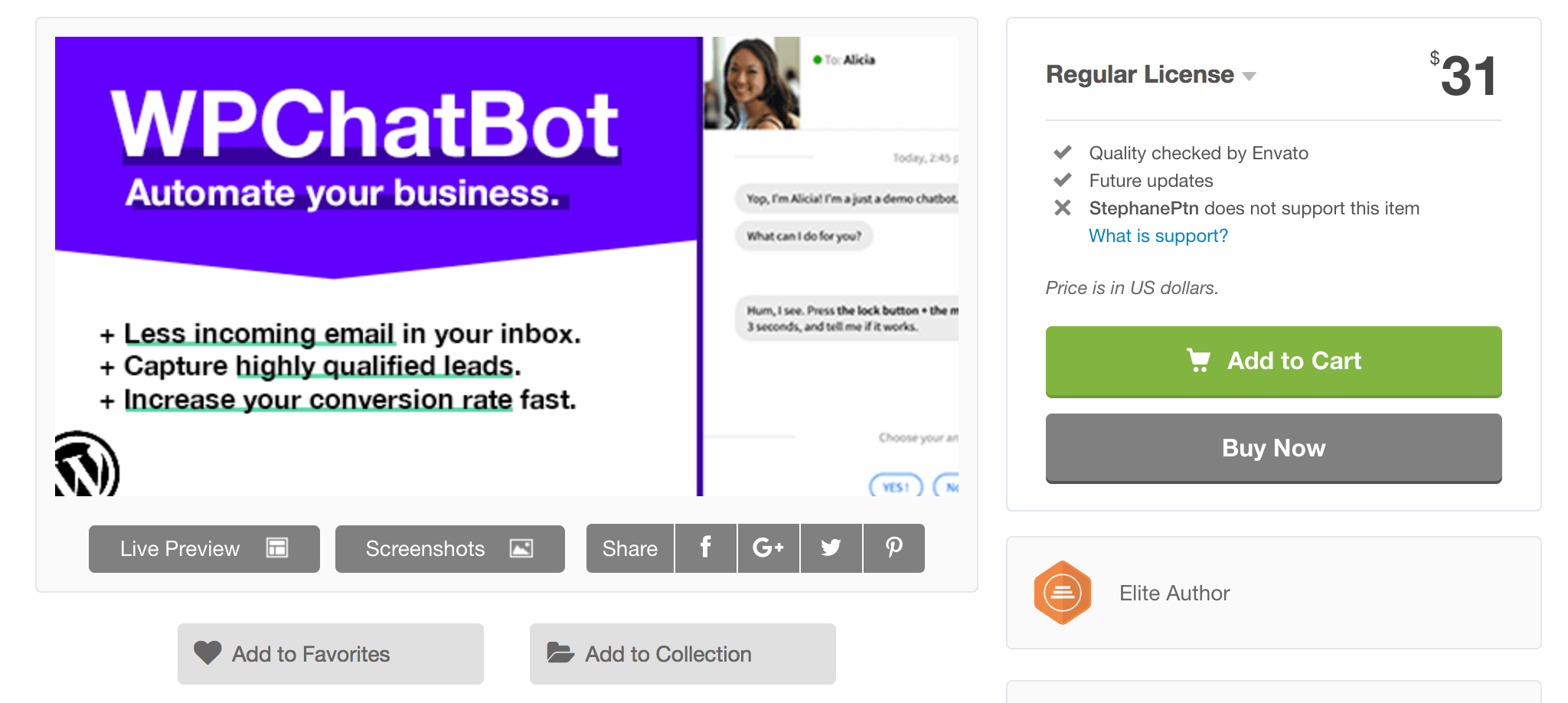 The WP Chatbot plugin.