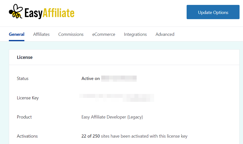 The Easy Affiliate plugin settings