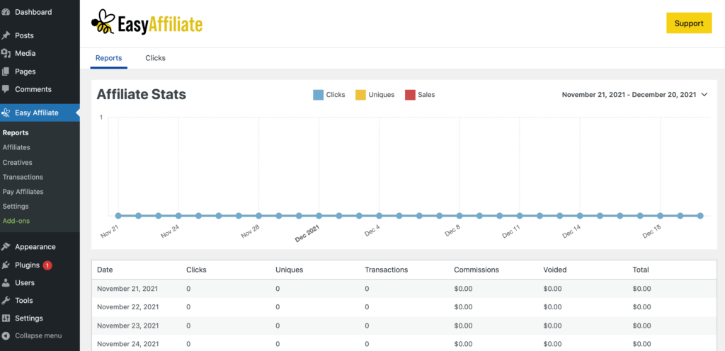 The Easy Affiliate plugin.