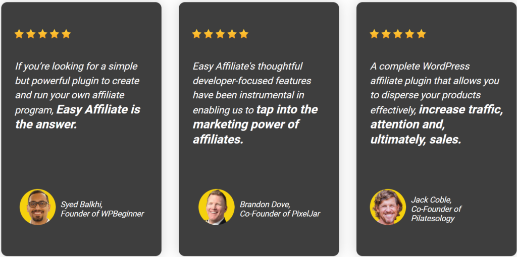 Customer testimonials can help identify partners for referral marketing. 