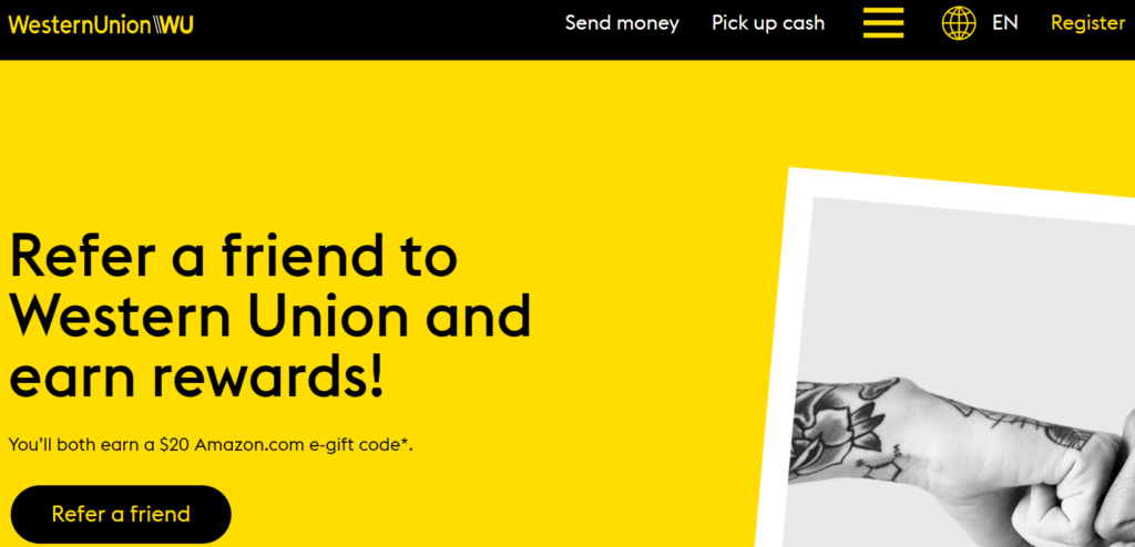 Western Union referral marketing. 