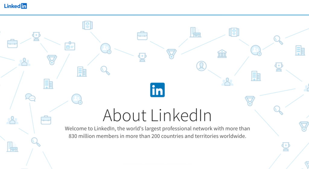 Linkedin About page. 