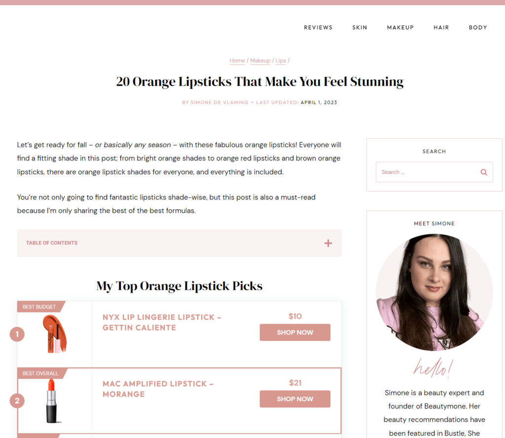 Makeup affiliate marketer 